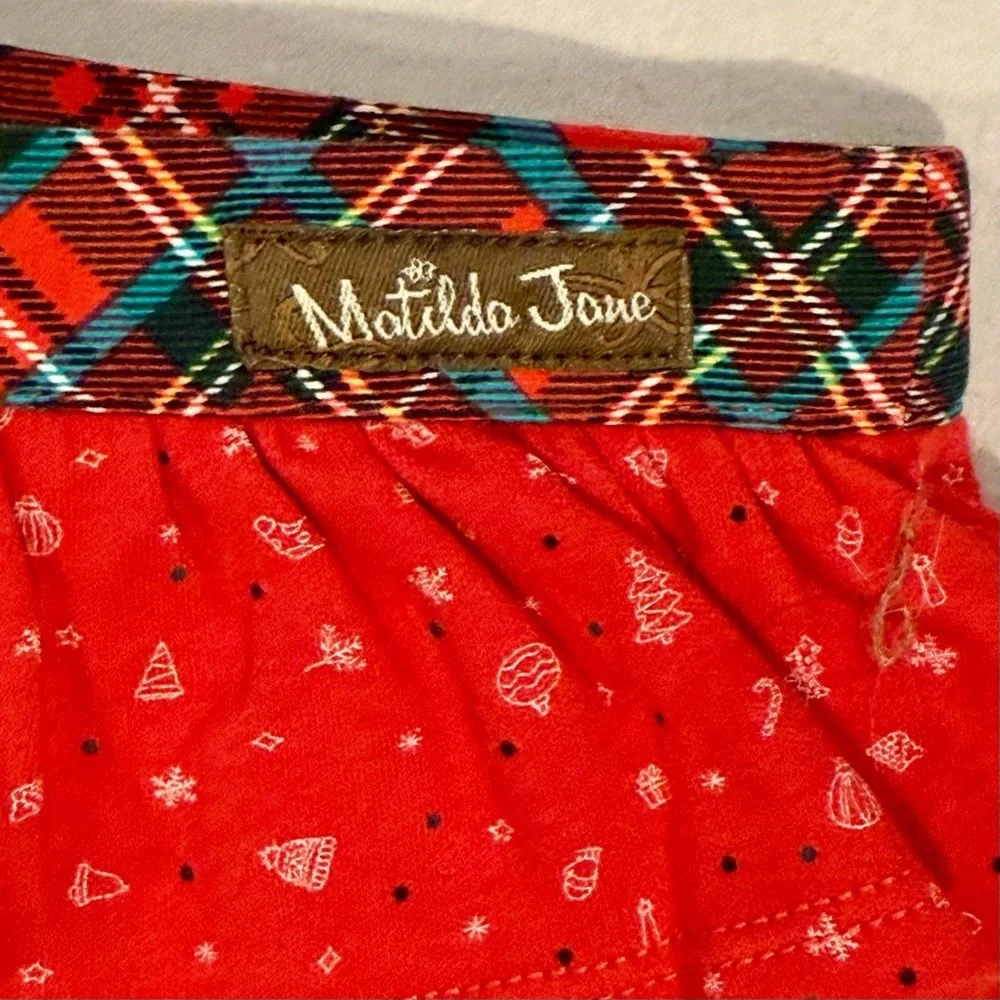 New Matilda Jane Skirted Leggings Girls 12-18M Run Run Rudolph Ruffles Christmas